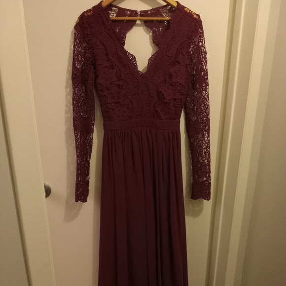 Lulu's Awaken My Love Long Lace Sleeve Maxi Dress - Picture 5 of 9